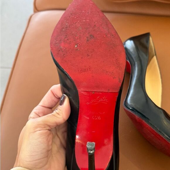 Christian Louboutin Black and Red Stiletto Heels - Picture 7 of 11